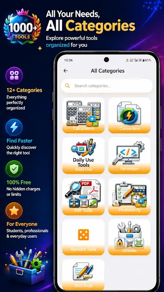 1000+ Tools app — calculator tools